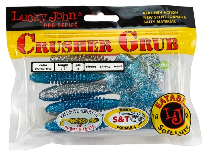 Твістери їстівні LJ Pro Series CRUSHER GRUB 3,9in T05 сіль та атрактант 5 шт (набір 5 шт) - Фото 2 Твістери їстівні LJ Pro Series CRUSHER GRUB 3,9in T05 сіль та атрактант 5 шт (набір 5 шт) - зображення 2
