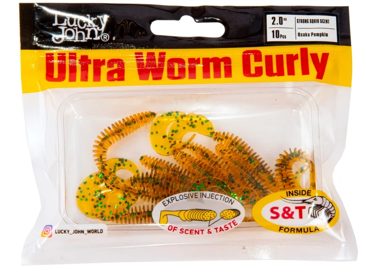 Слаги съедобные LJ Pro Series ULTRAWORM CURLY 2,0in Силикон PA19 9 шт (набор 9 шт) - Фото 3 Слаги съедобные LJ Pro Series ULTRAWORM CURLY 2,0in Силикон PA19 9 шт (набор 9 шт) - изображение 3