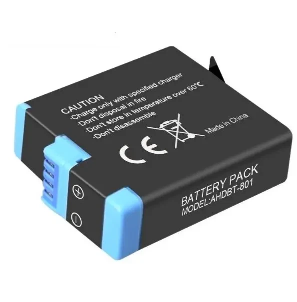 Аккумулятор AHDBT-801 (AJBAT-001) для экшн-камер GoPro Hero 8, 7, 6, 5 1220 mAh 3.85V Li-Ion - изображение 3