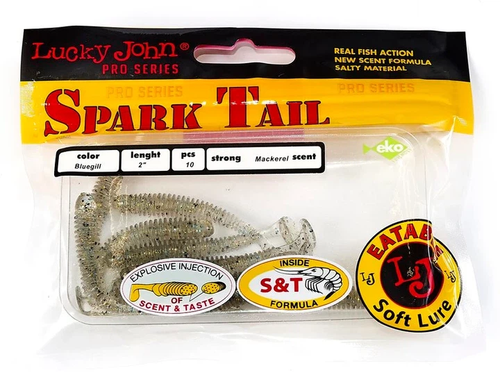 Виброхвост LJ Pro Series Spark Tail 2,0in S08 мягкий пластик 10 шт (набор 10 шт) - Фото 3 Виброхвост LJ Pro Series Spark Tail 2,0in S08 мягкий пластик 10 шт (набор 10 шт) - изображение 3