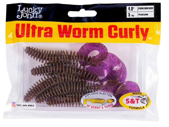 Твістери їстівні ULTRAWORM CURLY 4,0in (10,16 см) S13 силікон 5 шт (набір 5 шт) - Фото 3 Твістери їстівні ULTRAWORM CURLY 4,0in (10,16 см) S13 силікон 5 шт (набір 5 шт) - зображення 3