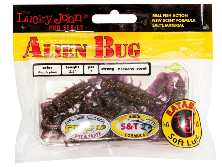 Віброхвіст LJ Pro Series ALIEN BUG 2,5in S13 м'яка приманка 7 шт (набір 7 шт) - Фото 2 Віброхвіст LJ Pro Series ALIEN BUG 2,5in S13 м'яка приманка 7 шт (набір 7 шт) - зображення 2