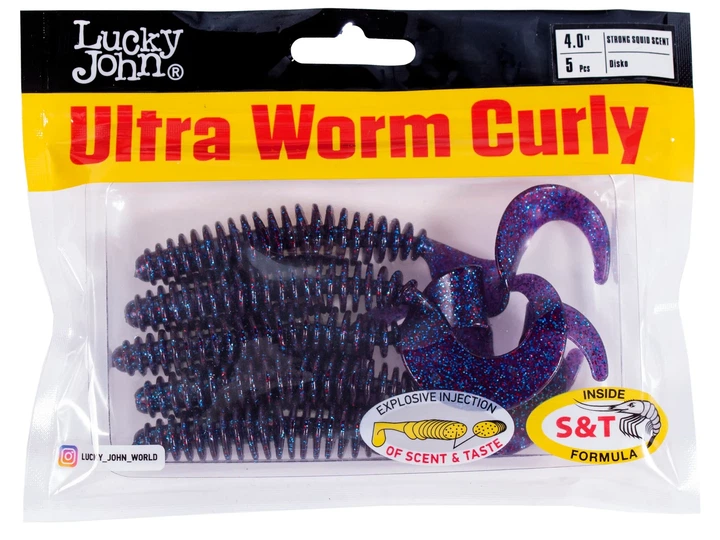 Твістери їстівні ULTRAWORM CURLY 4,0in (10,16 см) силікон S63 5 шт (набір 5 шт) - Фото 3 Твістери їстівні ULTRAWORM CURLY 4,0in (10,16 см) силікон S63 5 шт (набір 5 шт) - зображення 3