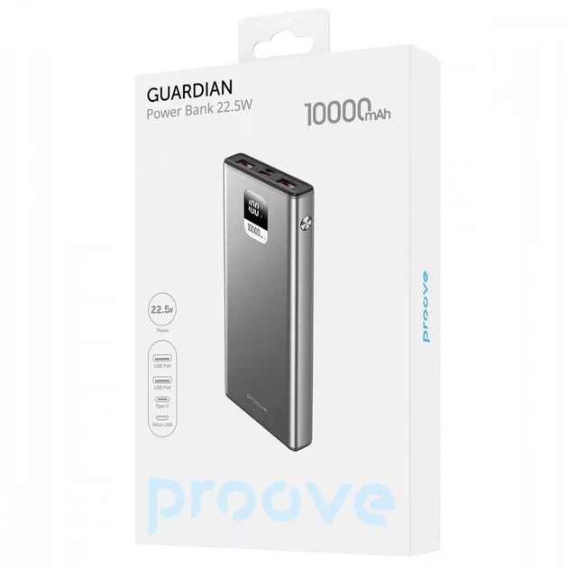 Портативная Батарея Proove Guardian 22.5W 10000mAh - Фото 1 Портативная Батарея Proove Guardian 22.5W 10000mAh - изображение 1
