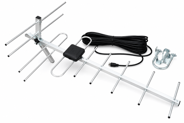 Антена зовнішня ефірна Locus HD-2610F 0.7 м пасивна для DVB-T2 з кабелем 10 м для цифрового телебачення DVB-T2 - Фото 2 Антена зовнішня ефірна Locus HD-2610F 0.7 м пасивна для DVB-T2 з кабелем 10 м для цифрового телебачення DVB-T2 - изображение 2