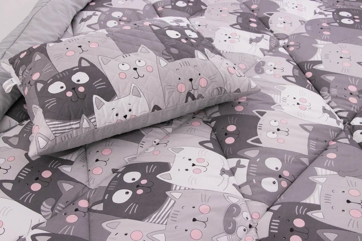Одеяло Руно зимнее двуспальное 172x205 см антиаллергенное волокно Grey Cat (Р316.52СЛУ_Grey Cat) - изображение 8