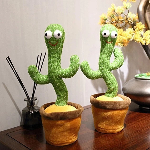 Танцующий кактус игрушка-повторюшка с подсветкой Dancing Cactus, 120 песен - изображение 5