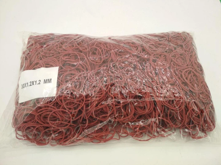 Банковские резинки, Plast, №30, красные, 1,2 мм, диаметр 30 мм, 1 кг, для фиксации банкнот - изображение 3