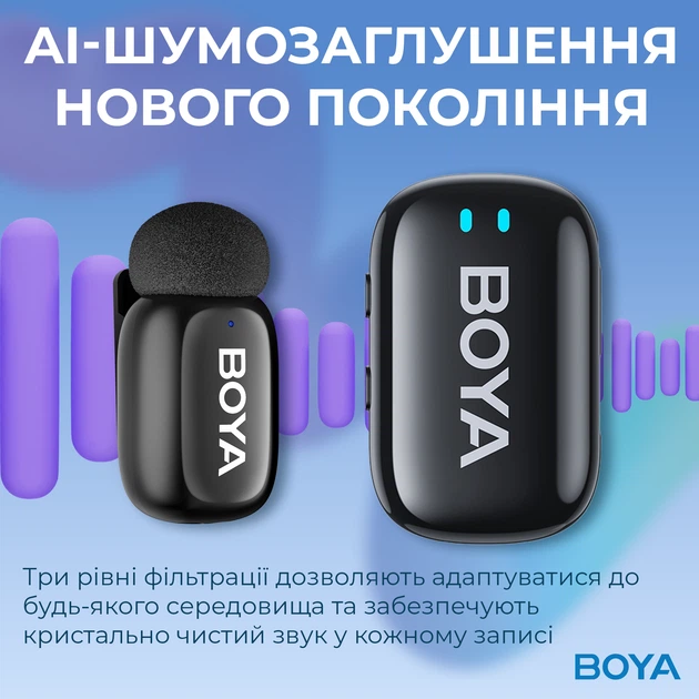 Бездротовий петличний мікрофон BOYA Mini-18 3.5 мм для камер та смартфонів (789003) - Фото 8 Бездротовий петличний мікрофон BOYA Mini-18 3.5 мм для камер та смартфонів (789003) - изображение 8