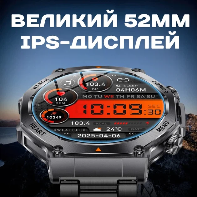 Умные часы Smart Mevaden Ultra 390x390 IPS Сталь 52,8х13,6 см Каучуковый черный - Фото 6 Умные часы Smart Mevaden Ultra 390x390 IPS Сталь 52,8х13,6 см Каучуковый черный - изображение 6