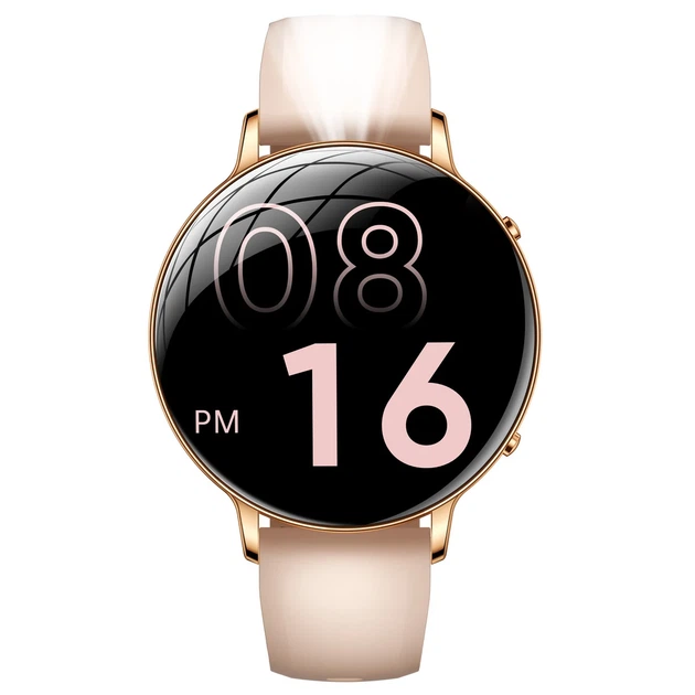Смарт-годинник Smart Rose 1,32" AMOLED 41,8 мм металевий золотистий з рожевим ремінцем - Фото 3 Смарт-годинник Smart Rose 1,32" AMOLED 41,8 мм металевий золотистий з рожевим ремінцем - зображення 3