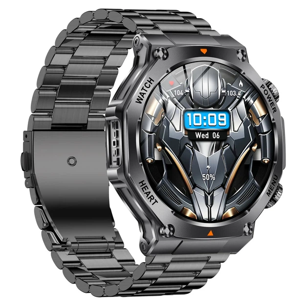 Розумний годинник Smart Mevaden Ultra Steel 52,8х13,6 мм Сталь 800 мАч - Фото 3 Розумний годинник Smart Mevaden Ultra Steel 52,8х13,6 мм Сталь 800 мАч - зображення 3