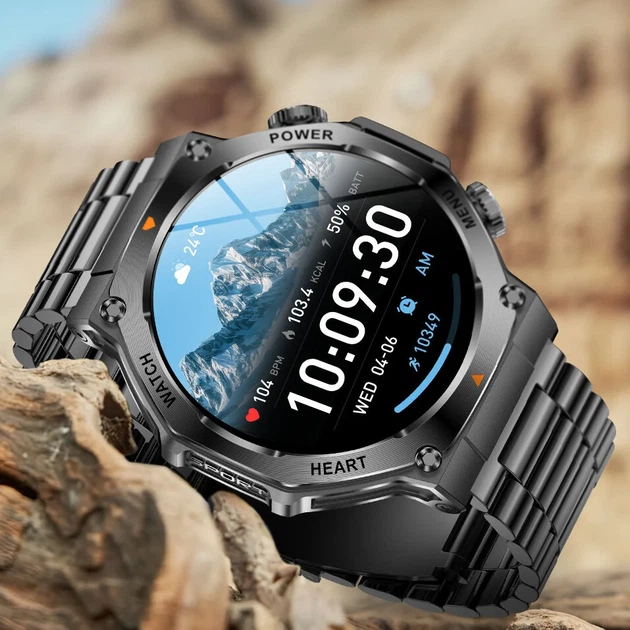 Розумний годинник Smart Mevaden Ultra Steel 52,8х13,6 мм Сталь 800 мАч - Фото 4 Розумний годинник Smart Mevaden Ultra Steel 52,8х13,6 мм Сталь 800 мАч - зображення 4