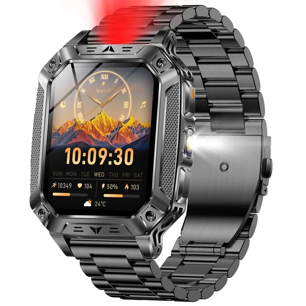Розумний годинник Smart Formula K+ Steel 2 ремінці сталь 2,01" 320x385 мм чорний - зображення 8