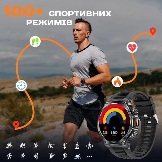 Розумний годинник Smart Surf X Pro OLED 52,5x13,5 мм Сталь Чорний - зображення 7