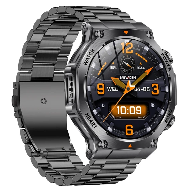 Розумний годинник Smart Mevaden Ultra Steel 52,8х13,6 мм Сталь 800 мАч - Фото 10 Розумний годинник Smart Mevaden Ultra Steel 52,8х13,6 мм Сталь 800 мАч - зображення 10