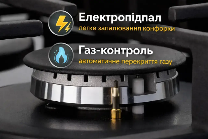 Вбудована газова поверхня KUMTEL M6-40BTF - зображення 2