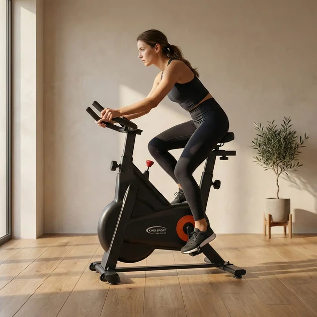 Механический велотренажер Спинбайк King Sport Spin Master до 120кг -компактный домашний тренажер - изображение 2