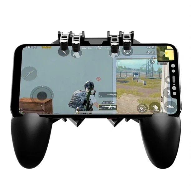 Геймпад OEM Memo Pubg AK-66 для смартфонів чорний бездротовий контролер для ігор із тригерами й ергономічним захопленням - Фото 5 Геймпад OEM Memo Pubg AK-66 для смартфонів чорний бездротовий контролер для ігор із тригерами й ергономічним захопленням - зображення 5