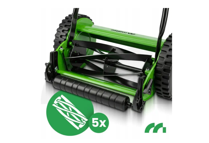 Газонокосарка механічна MalTec MasterBlade 114106 ширина косіння 30 см із травозбірником 120 л зелена - изображение 2