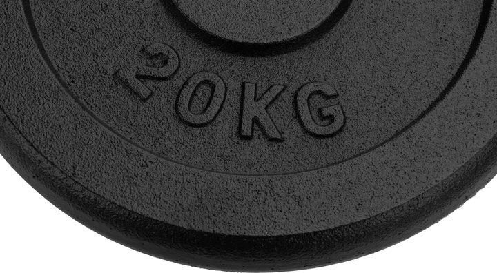 Obciążenie Gymtek G-66746 żeliwne 20 kg 29 mm Czarne (5907766667469) - Zdjęcie 3 Obciążenie Gymtek G-66746 żeliwne 20 kg 29 mm Czarne (5907766667469) - obraz 3