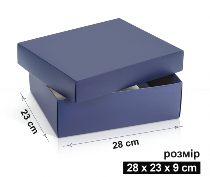 Подарункова коробка (синя) 28*23*9 cм - зображення 2