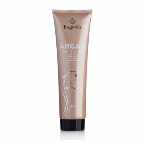 Маска для волосся з маслом арган Bogenia Argan Oil Caviar Extract Hair Mask 300ml - Фото 1 Маска для волосся з маслом арган Bogenia Argan Oil Caviar Extract Hair Mask 300ml - зображення 1