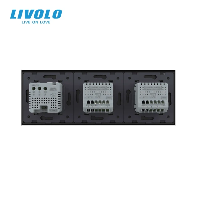 Умний терморегулятор LIVOLO з Wi-Fi управлінням чорний загартоване скло - зображення 4