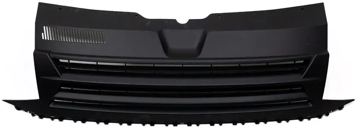 Передняя решетка радиатора Черный мат (без эмблемы) для Volkswagen T6 2015-2024 гг - изображение 3