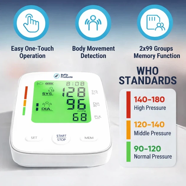 Монітор артеріального тиску ByFloProducts - Фото 2 Монітор артеріального тиску ByFloProducts - зображення 2