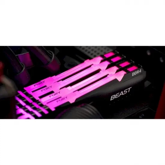 Оперативна пам'ять 16Gb DDR4, 2666 MHz, Kingston HyperX FURY RGB, Black, 16-18-18, 1.2V, з радіатором (HX426C16FB4A/16) - зображення 4