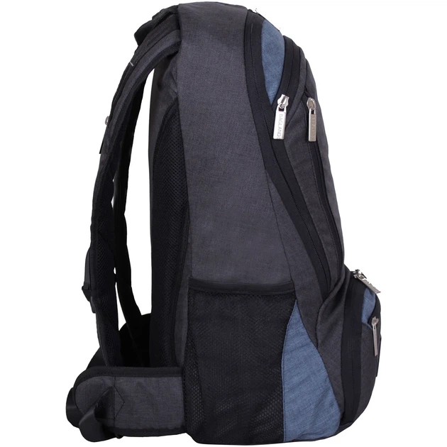 Рюкзак для ноутбука Bagland Granite 23 л 600D меланж черный/серый - Фото 4 Рюкзак для ноутбука Bagland Granite 23 л 600D меланж черный/серый - изображение 4