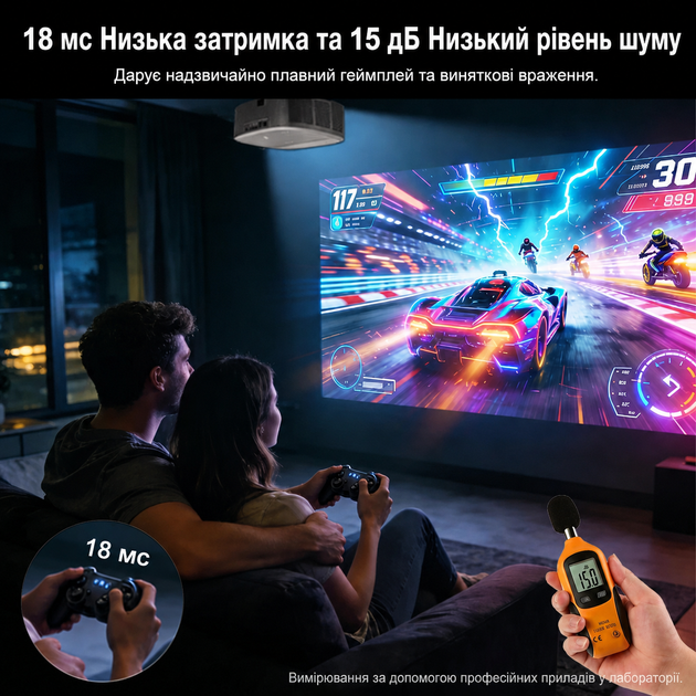 Проектор Everycom HQ11 (android version) Full HD LED Android с WiFi с Bluetooth - Фото 7 Проектор Everycom HQ11 (android version) Full HD LED Android с WiFi с Bluetooth - изображение 7