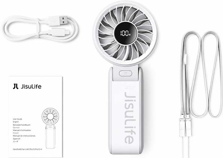 Wentylator Jisulife Handheld Fan Life7 Szary - obraz 5