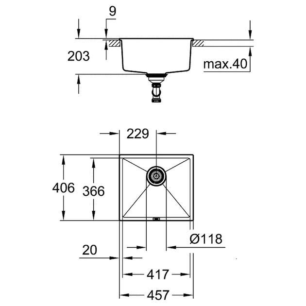 Grohe K700U Композитная мойка для кухни (31653AP0) - изображение 5