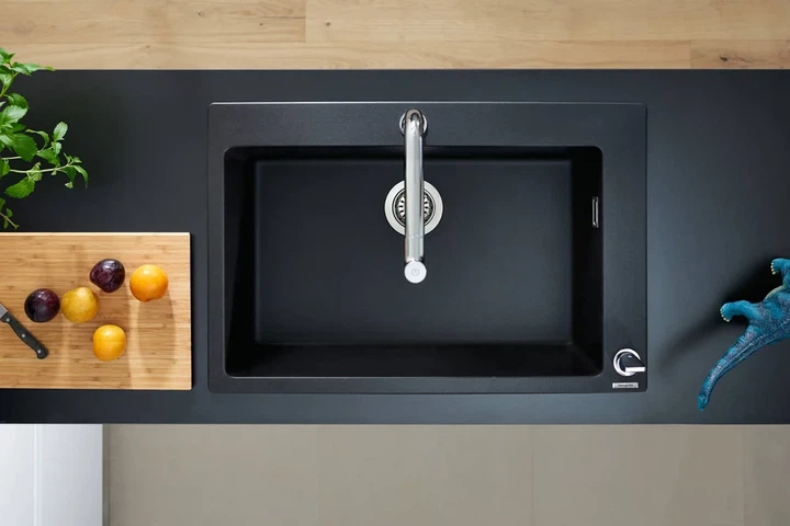 Hansgrohe S 51 Кухонная мойка, Graphite Black (43313170) - Фото 4 Hansgrohe S 51 Кухонная мойка, Graphite Black (43313170) - изображение 4