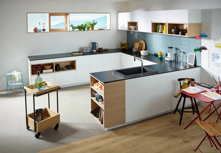 Hansgrohe S 51 Кухонная мойка, Graphite Black (43313170) - Фото 5 Hansgrohe S 51 Кухонная мойка, Graphite Black (43313170) - изображение 5