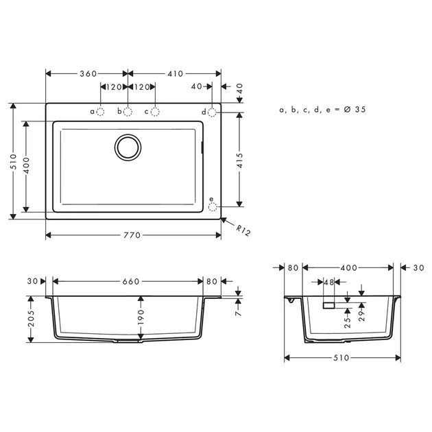 Hansgrohe S 51 Кухонная мойка, Graphite Black (43313170) - Фото 10 Hansgrohe S 51 Кухонная мойка, Graphite Black (43313170) - изображение 10