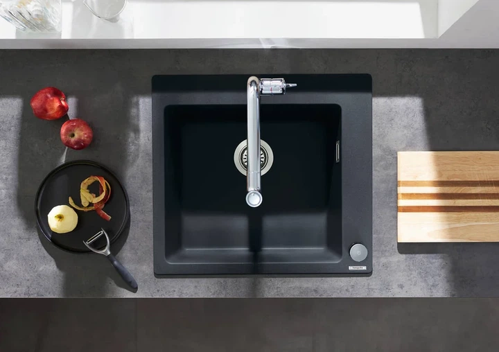 Hansgrohe S451 S510-F450 Кухонная мойка, Graphiteblack (43312170) - изображение 8