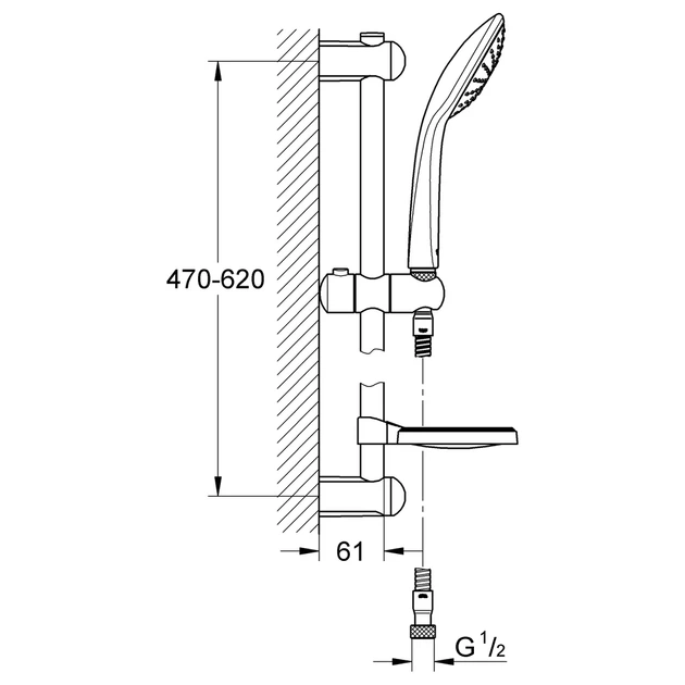 Grohe Euphoria Душевой гарнитур со штангой, хром (27266001) - изображение 14