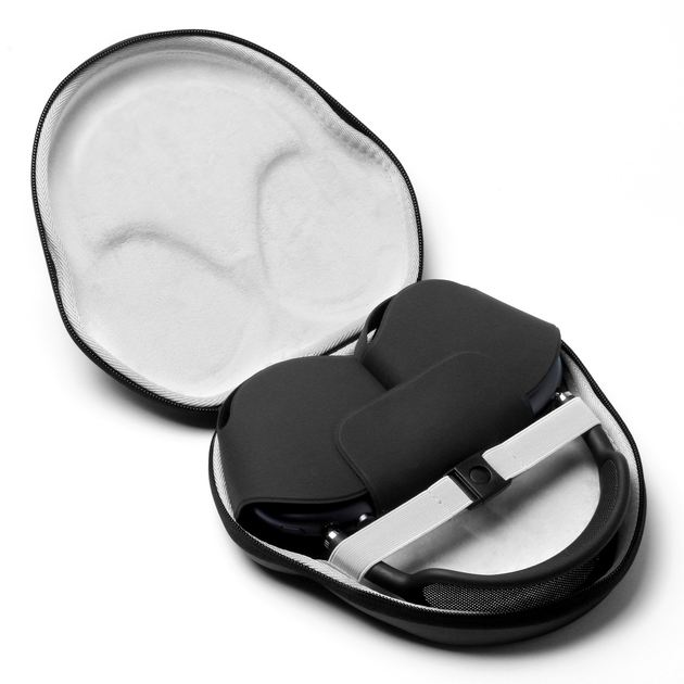 Чехол-кейс для Apple AirPods Max, жесткий защитный футляр EVA с ремешком, черный - изображение 3