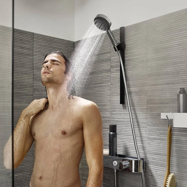 Ручний душ Hansgrohe Pulsify Select Relaxation 105 3jet EcoSmart, білий матовий (24111700) - Фото 6 Ручний душ Hansgrohe Pulsify Select Relaxation 105 3jet EcoSmart, білий матовий (24111700) - изображение 6