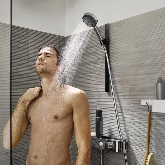 Ручний душ Hansgrohe Pulsify 105 1jet, чорний матовий (24120670) - зображення 7