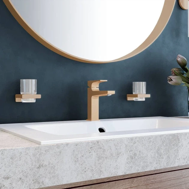 Склянка підвісна Hansgrohe AddStoris, Brushed Bronze/скло (41749140) - изображение 7