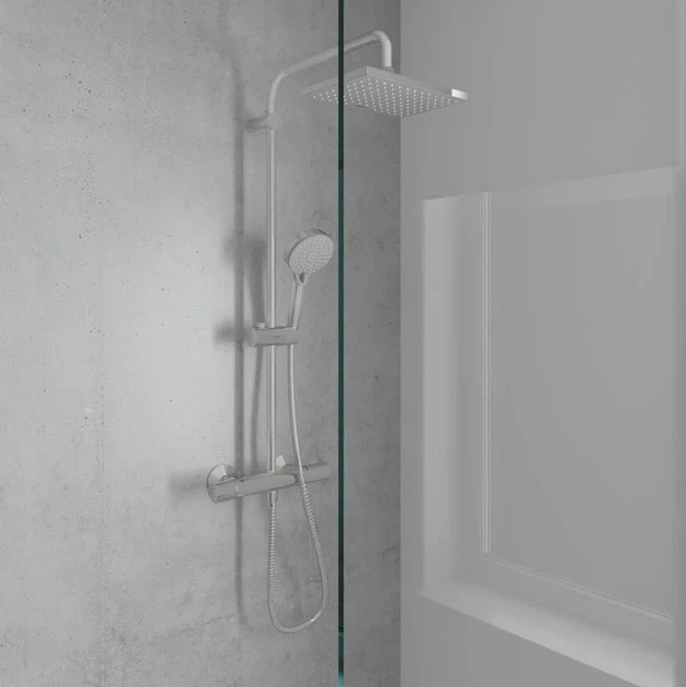 Hansgrohe Vernis Shape Душевая система с термостатом, черный матовый (26286670) - Фото 7 Hansgrohe Vernis Shape Душевая система с термостатом, черный матовый (26286670) - изображение 7