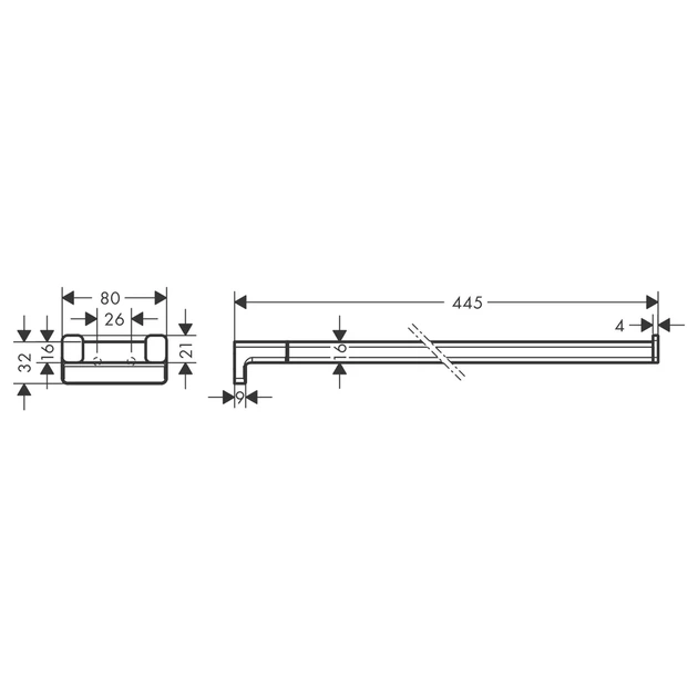 Полотенцедержатель Hansgrohe AddStoris 44,5 см, подвійний, Brushed Bronze (41770140) - Фото 2 Полотенцедержатель Hansgrohe AddStoris 44,5 см, подвійний, Brushed Bronze (41770140) - изображение 2