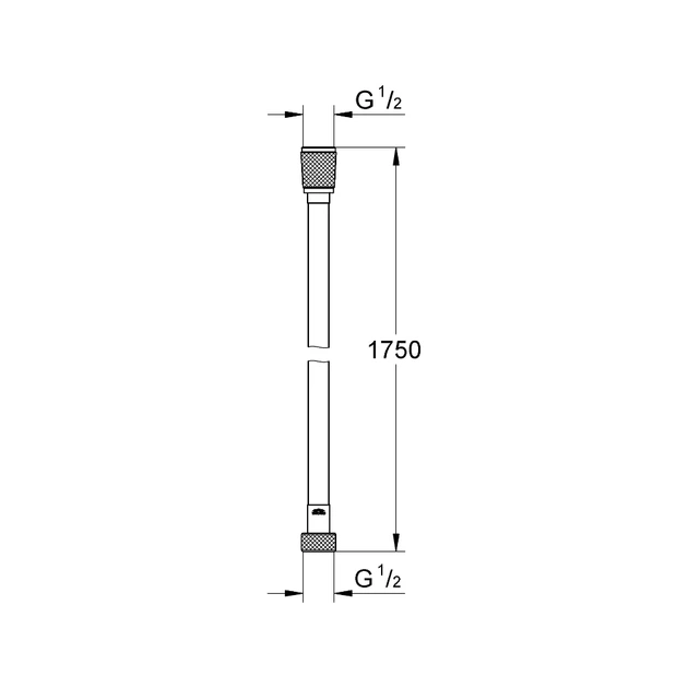 Душовий шланг Grohe Silverflex 1750 мм, чорний матовий (28388KF1) - Фото 2 Душовий шланг Grohe Silverflex 1750 мм, чорний матовий (28388KF1) - изображение 2