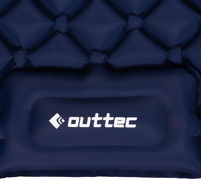 Надувний матрац для кемпінгу Outtec Nylon O-42641 205 x 120 x 15 см двомісний Синій (5905884426418) - зображення 9