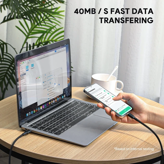 Kabel Aukey 100 W USB Type-C – USB Type-C 1.8 m Black (CB-KCC102) - Zdjęcie 5 Kabel Aukey 100 W USB Type-C – USB Type-C 1.8 m Black (CB-KCC102) - obraz 5