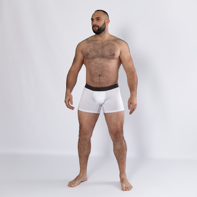 Комплект чоловічих трусів-боксерів Білі, 3XL - Фото 2 Комплект чоловічих трусів-боксерів Білі, 3XL - изображение 2